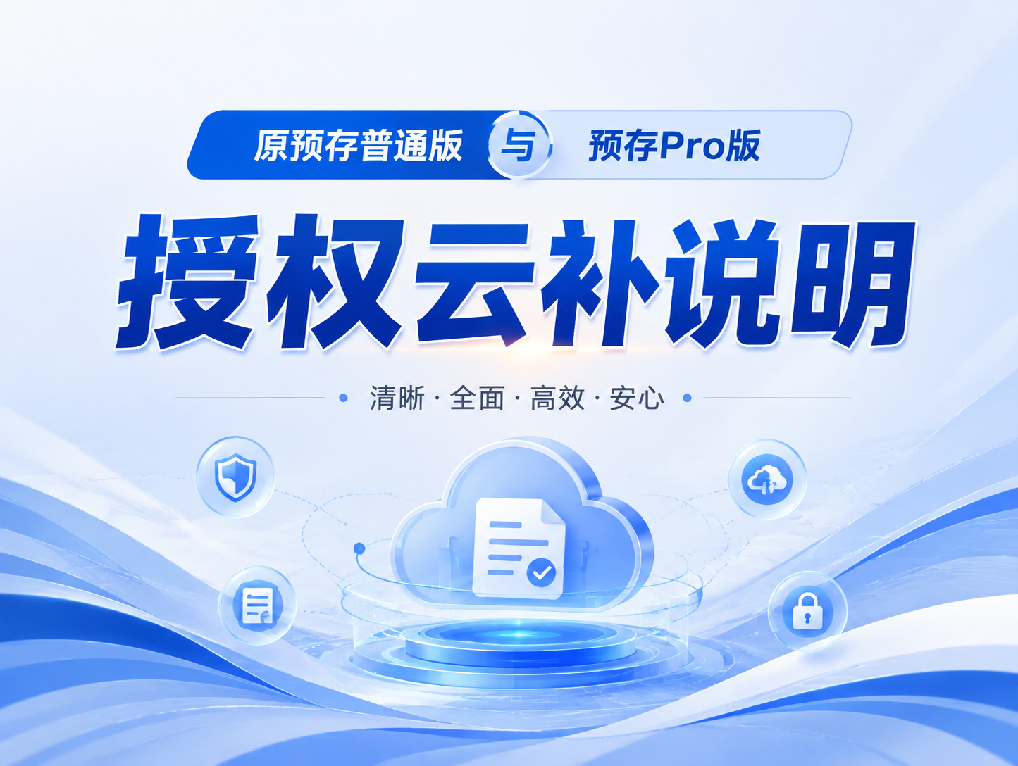 原预存普通版与预存Pro版授权云补说明