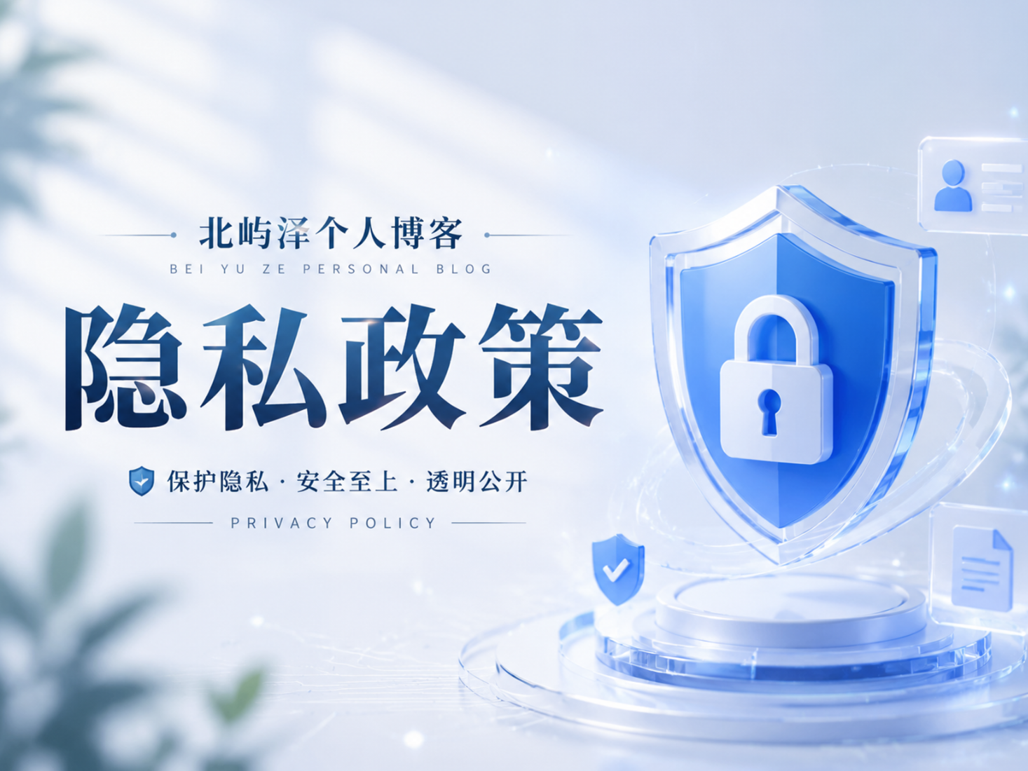 北屿泽个人博客隐私政策